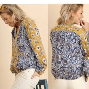 NWT Umgee Floral  Bomber Jacket/ Top  sz.M #487